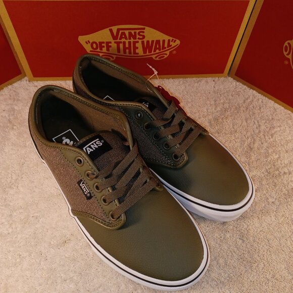 Vans Men's 7/Women's 8.5 Atwood Grape Leaf Denim/Leather - Picture 10 of 11